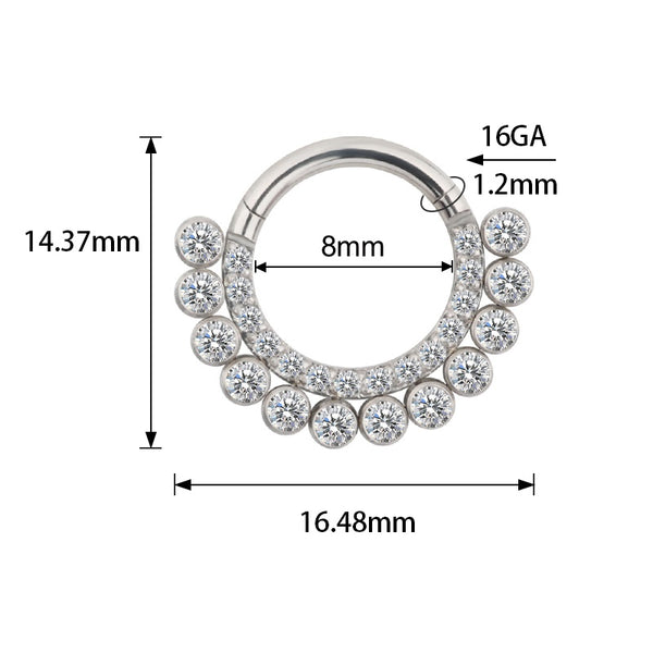 Segment ring double round gems TB-1031