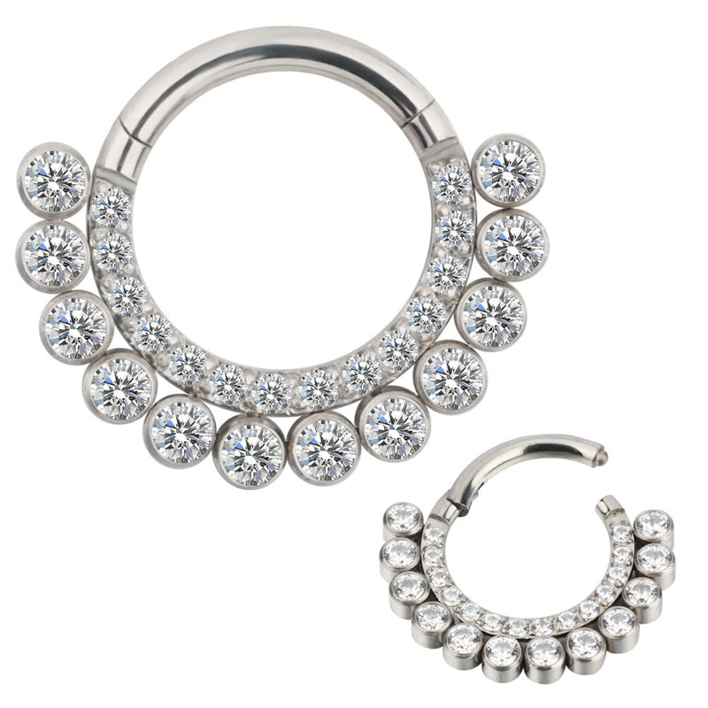 Segment ring double round gems TB-1031