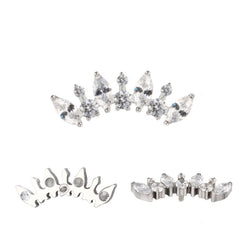 Labret 4 Marquises alternate round gems TB-1094