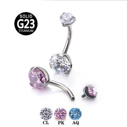 Curved bar double gems TB-0056