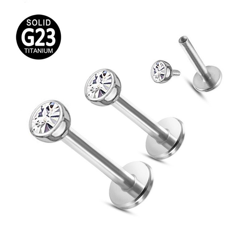 Labret round gem TB-0033