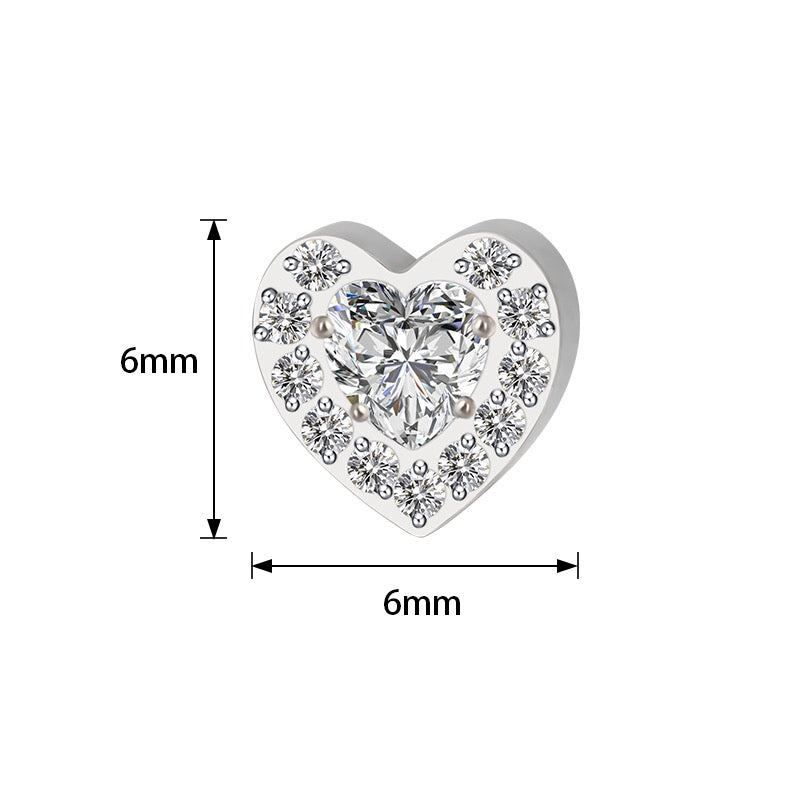 Labret heart gems TB-1280